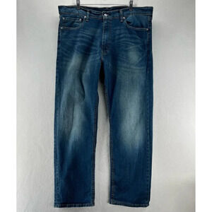 LEVI'S Jeans Mens 40x30 505 Regular Fit Straight Leg Medium Washed Denim Blue